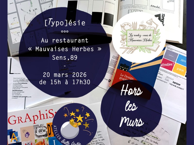 Atelier Hors-les-Murs  – Bulle de Créativité : « [Typo]ésie&nbsp;».