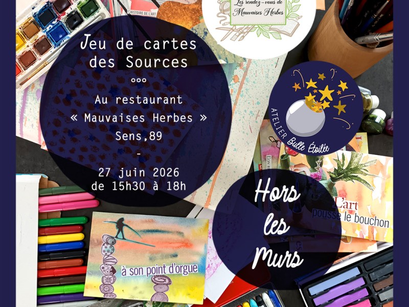 Atelier Hors-les-Murs  – Bulle de Créativité : « Jeu de cartes des Sources&nbsp;».